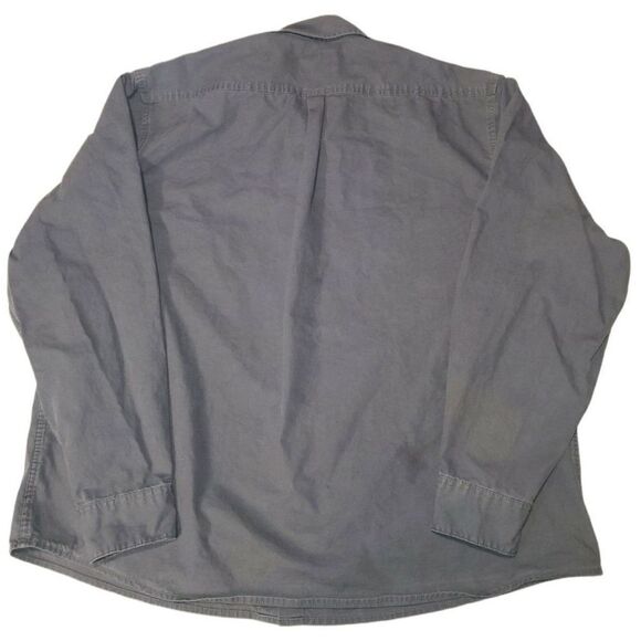 Wranglers Authentics 100% Cotton Dk Gray, Button Up Long Sleeve Shirt Size 2XLM - Picture 2 of 7